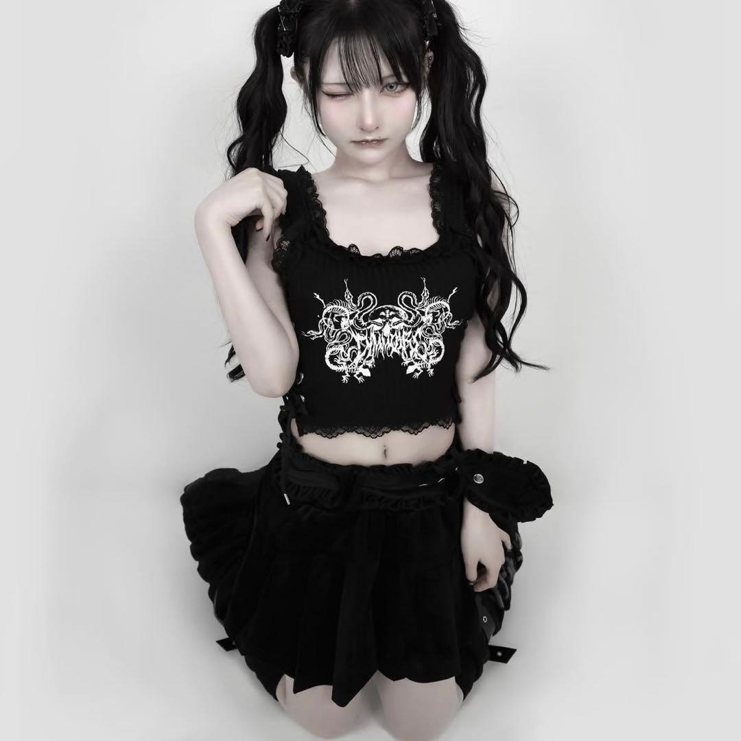 ♡ DimMoire Messy Bonesキャミソール Black