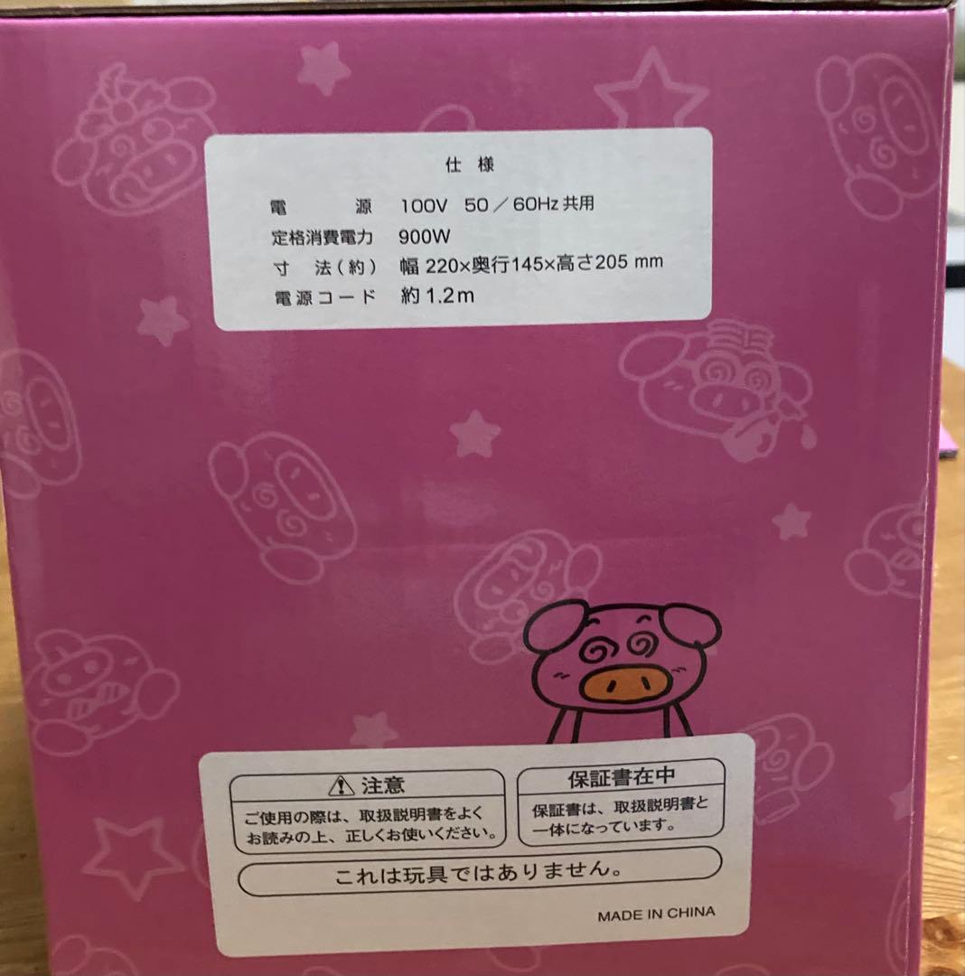 おやつカンパニー ブタメン オリジナル 電気ケトル 1.0L 非売品 ピンク
