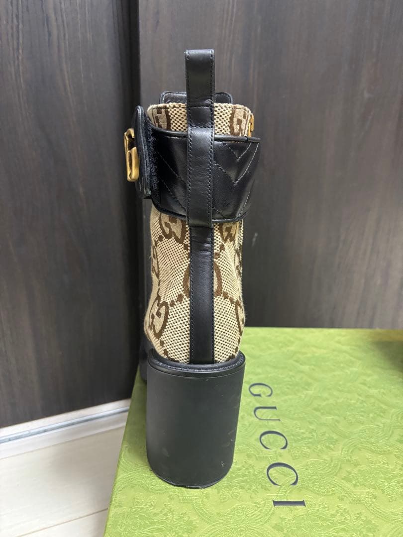 GUCCI GGロゴ レースアップブーツ サイズ37