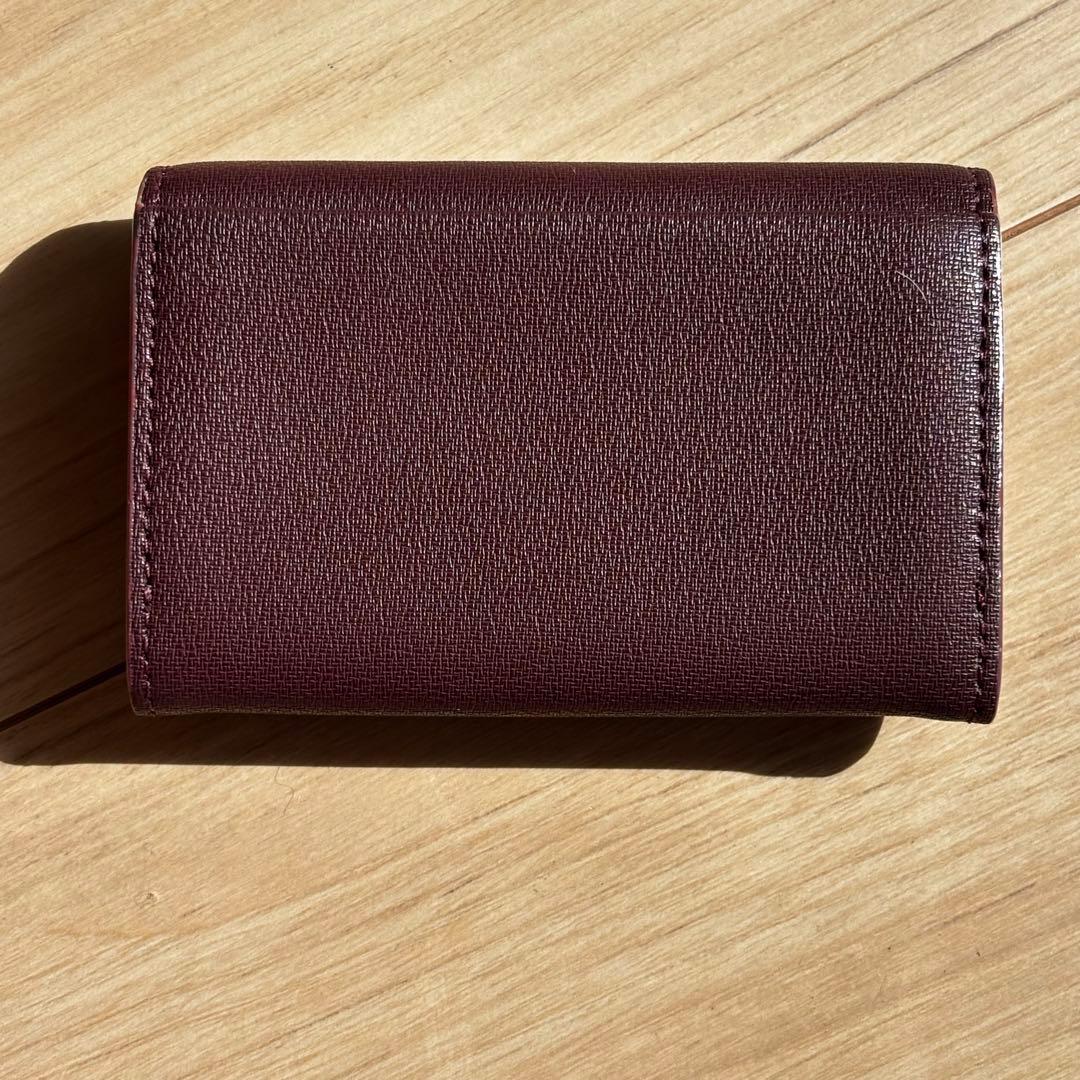 Paul Smith ハイライトステッチ 名刺入れ　ダークパープル