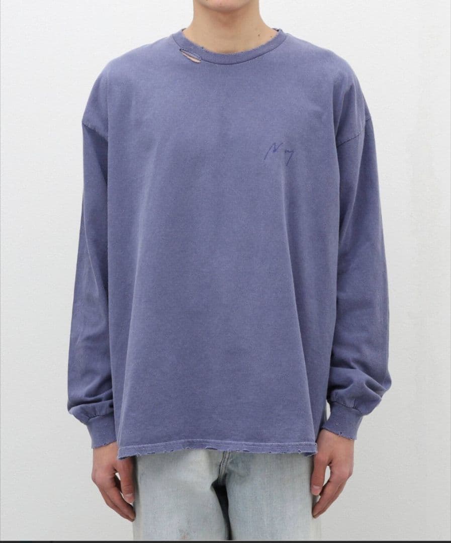 ポ*ー様 ANCELLM EMBROIDERY DYED LS T-SHIRT
