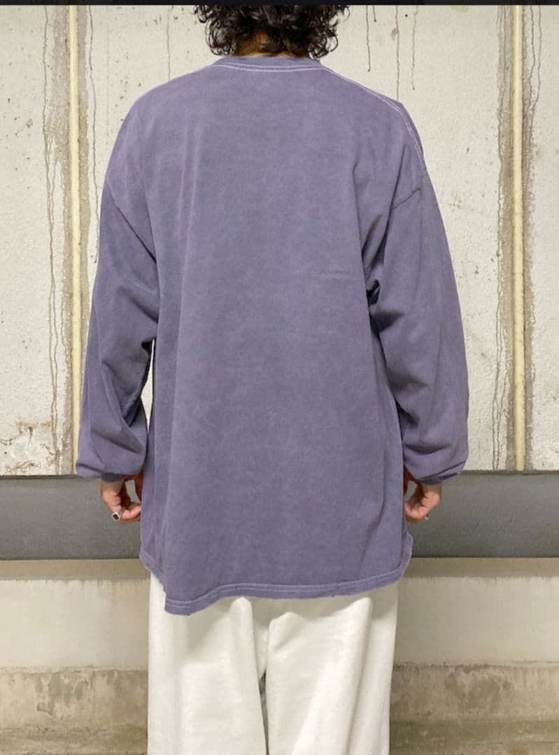 ポ*ー様 ANCELLM EMBROIDERY DYED LS T-SHIRT