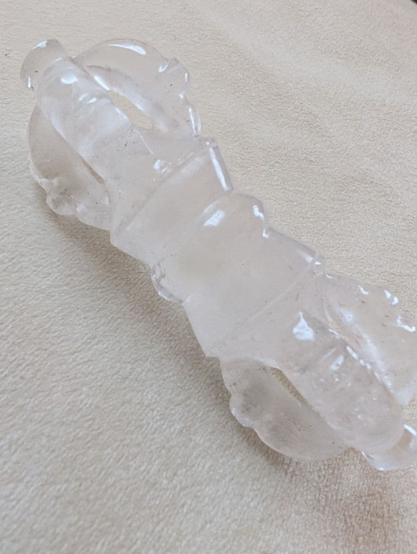 ヒマラヤ産 マニカラン水晶❤️バジュラ 五鈷杵 密教法具