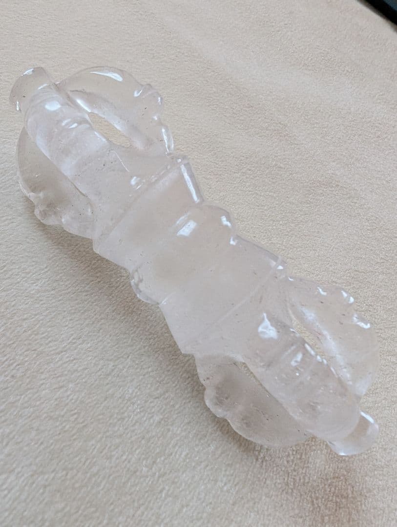 ヒマラヤ産 マニカラン水晶❤️バジュラ 五鈷杵 密教法具