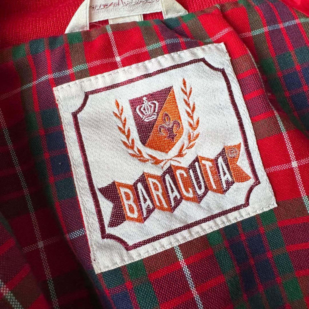 BARACUTA レッド スイングトップ 38R M相当 バラクータ チェック