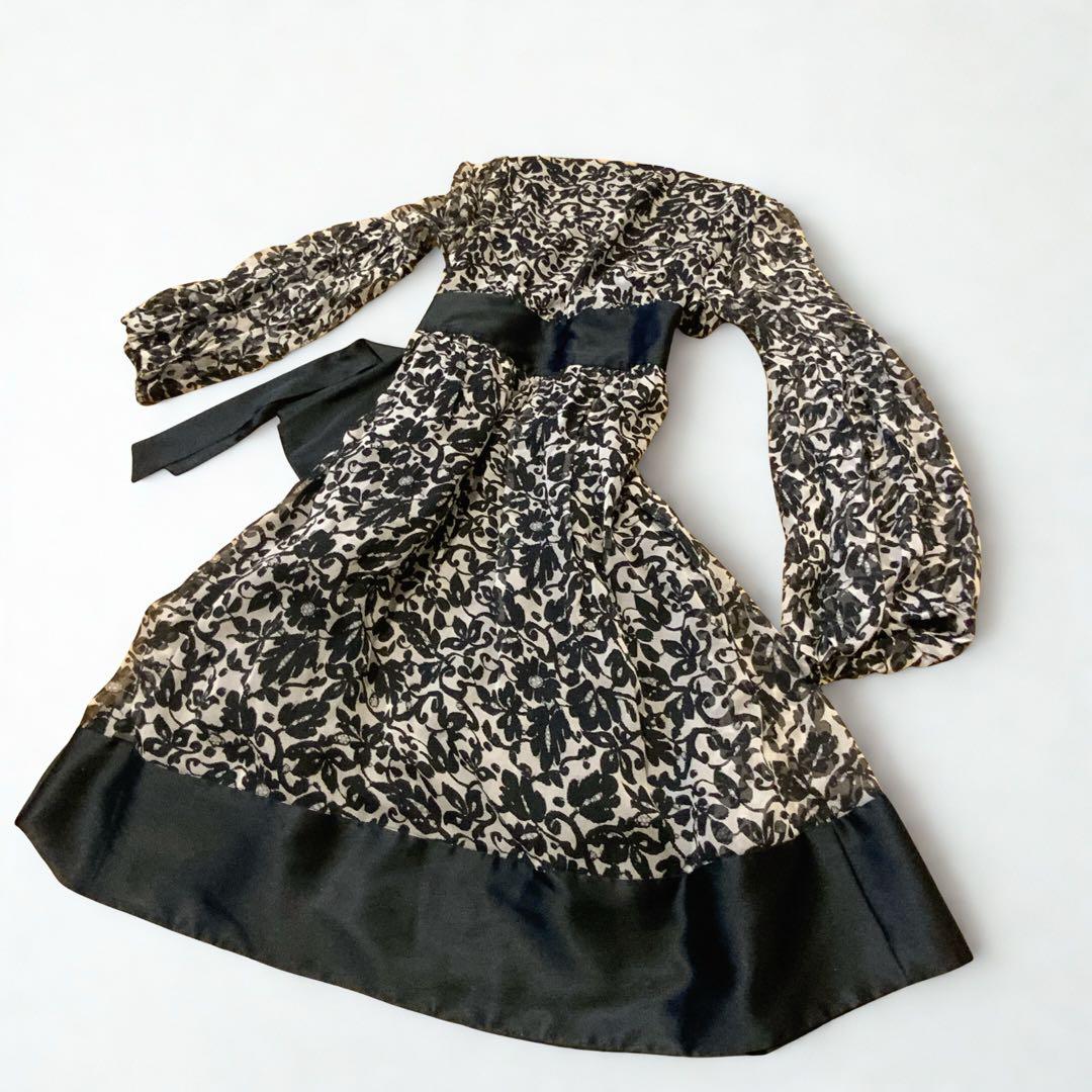 Diane von Furstenburg 100％シルク 花柄 ひざ丈ワンピ
