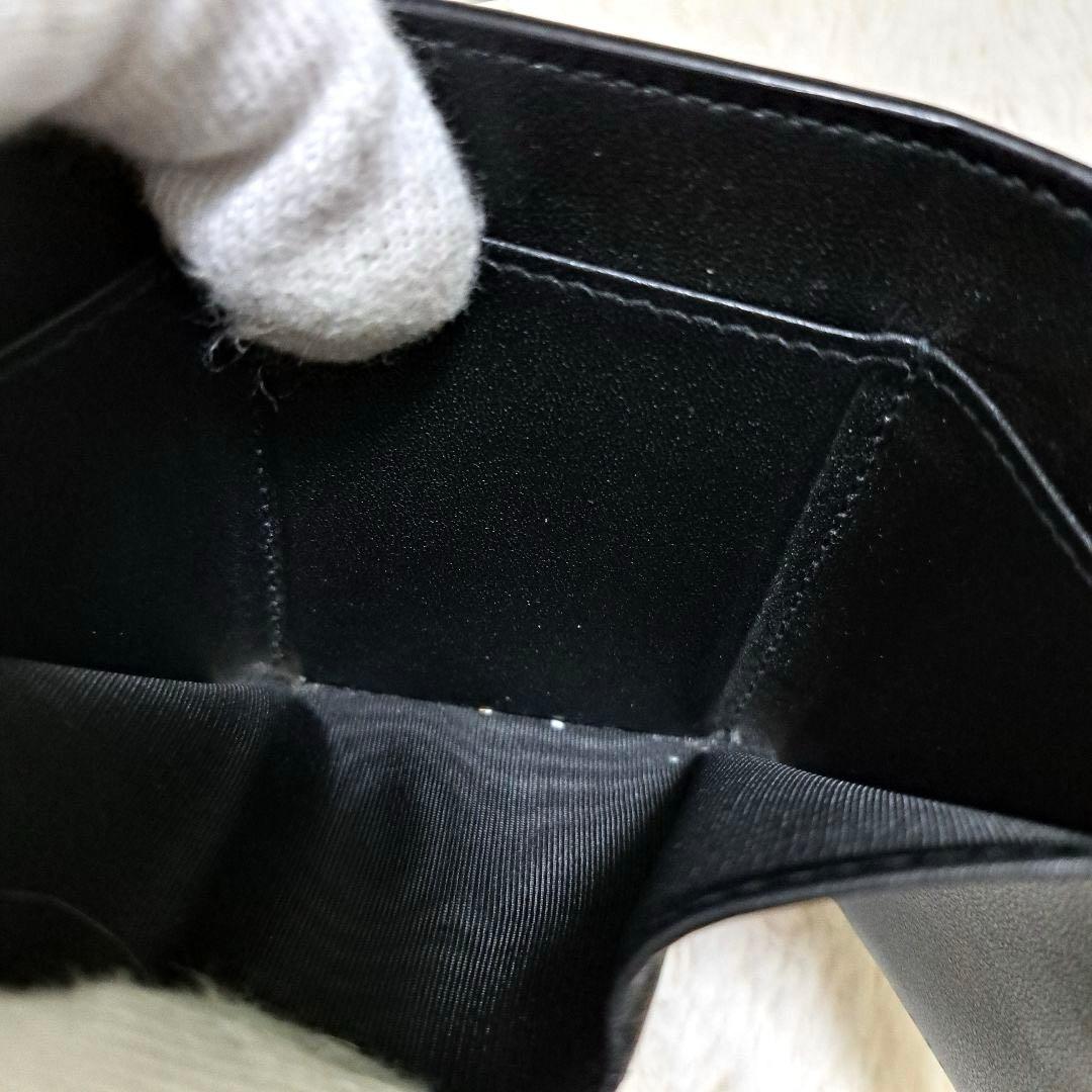 ✨極美品✨ディオール　三つ折り　サドル　ロータス　レザー　ブラック　CD金具