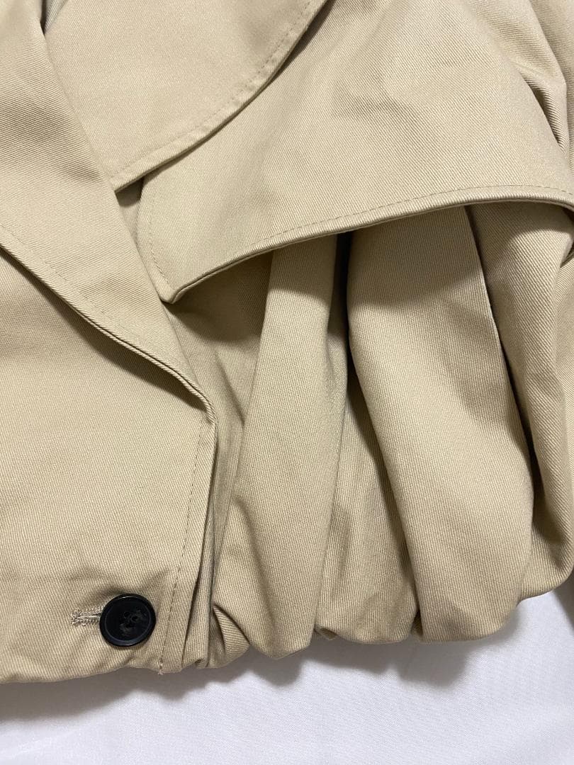na0＊　新品‼ ZARA ショートバルーントレンチコート コムギ色 XS