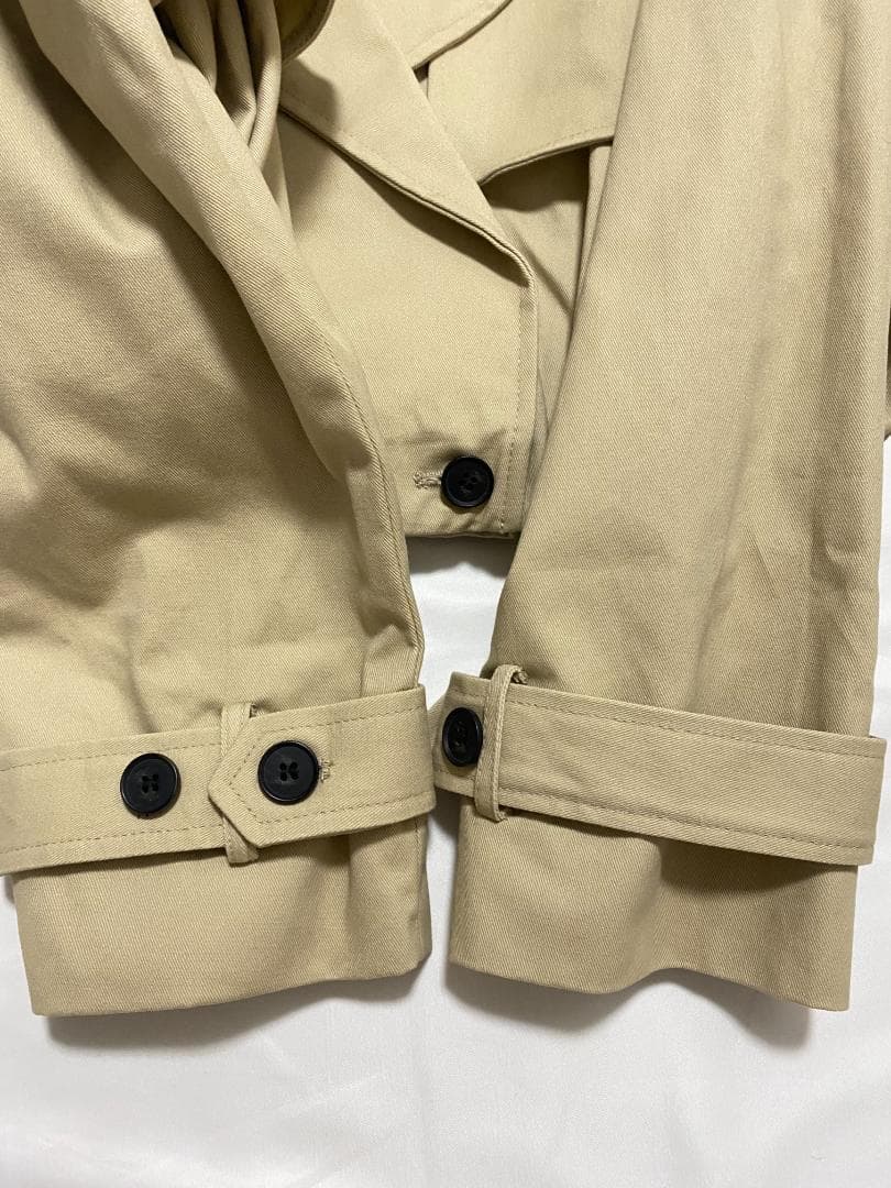 na0＊　新品‼ ZARA ショートバルーントレンチコート コムギ色 XS