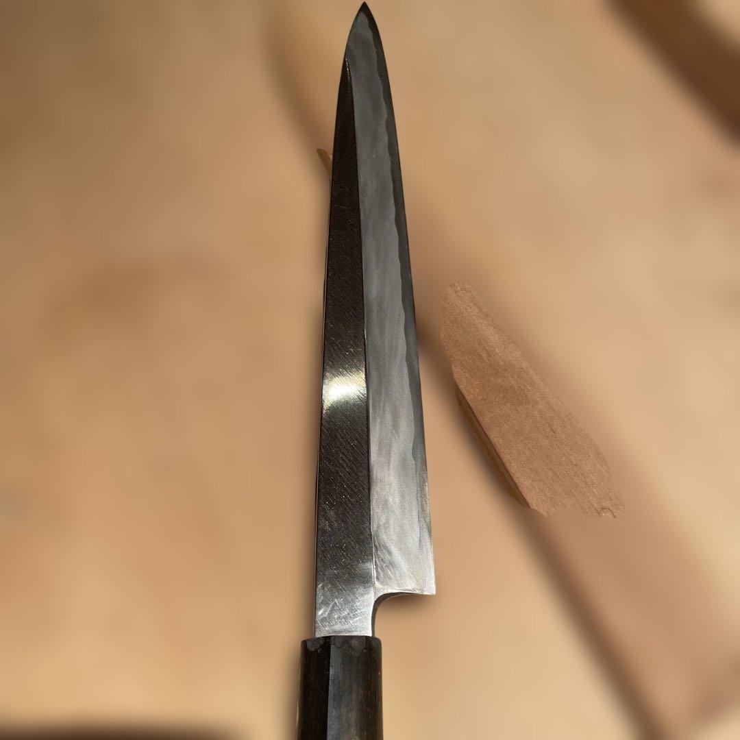柳刃包丁 鋼製 30cm 木製ハンドル