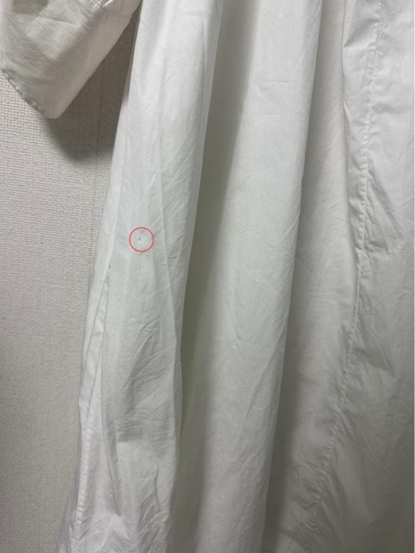 ⚠️専用　the row ワンピース　ザロウ　ホワイト　白　ハイネック　ギャザー