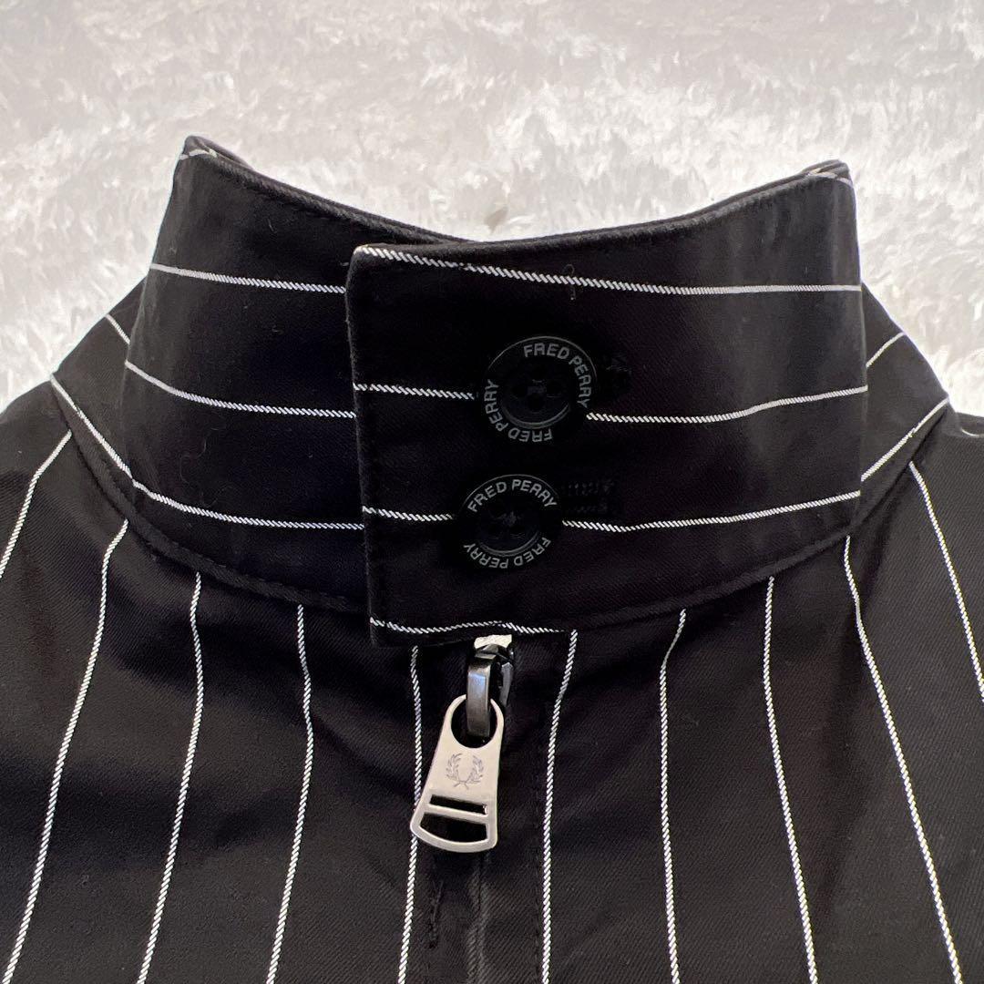 FRED PERRY ハリントンジャケット スウィングトップ ストライプ ロゴ
