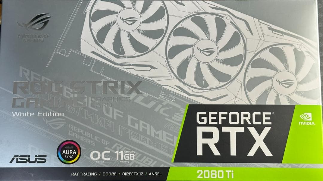 グラフィックボード・グラボ・ビデオカード ROG STRIX RTX2080TI O11G WHITE GAMING