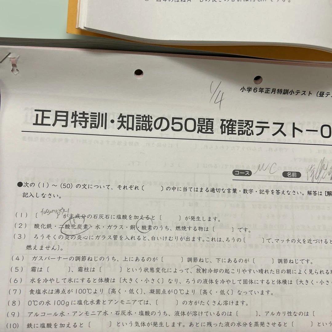 0㉓は　サピックス　SAPIX 小学6年 SS特訓 社会・理科　フルセット
