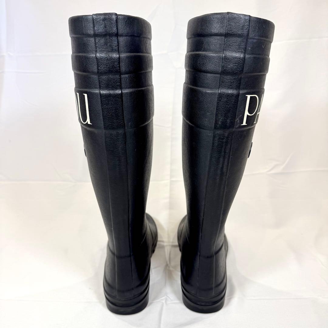 人気完売 PATOU パトゥ ルシャモ レインブーツ 黒 38