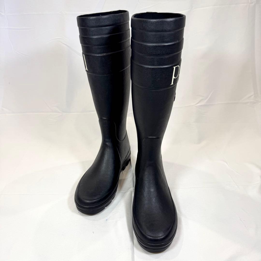 人気完売 PATOU パトゥ ルシャモ レインブーツ 黒 38