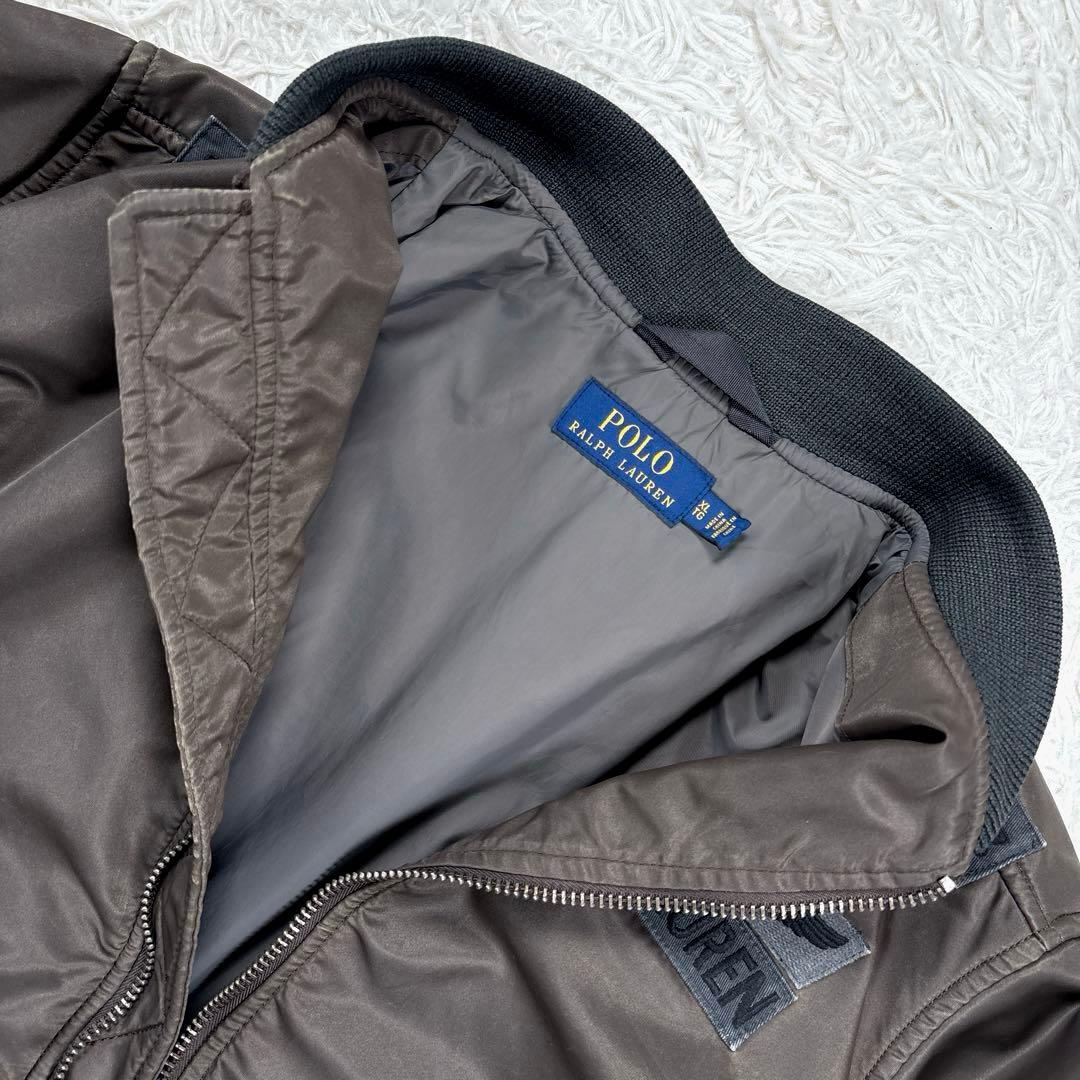 ✨XL・MA-1✨ラルフローレン　フライトジャケット　ヴィンテージ加工　ワッペン
