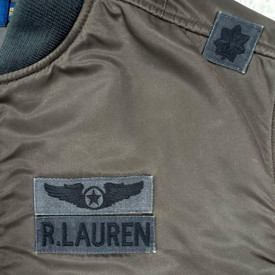 ✨XL・MA-1✨ラルフローレン　フライトジャケット　ヴィンテージ加工　ワッペン