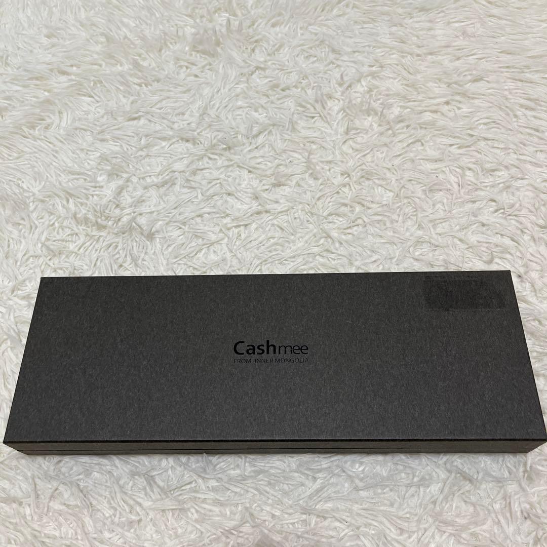 未使用◇Cashmeeカシミヤ100％マフラー アクアブルー