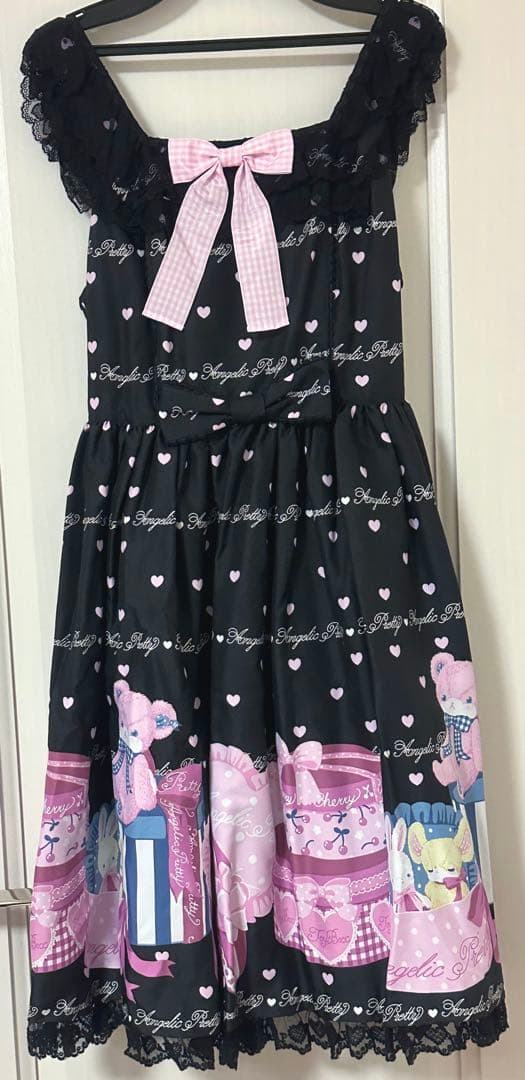 Lovely Toybox ジャンパースカート　ハート　黒　クロ