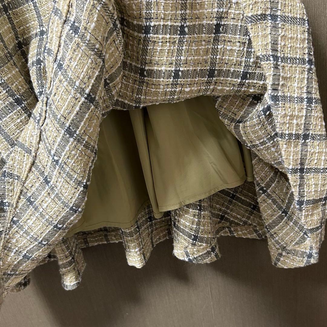 ジャケット・アウター idem tweed lady jacket/tweed flare skirt
