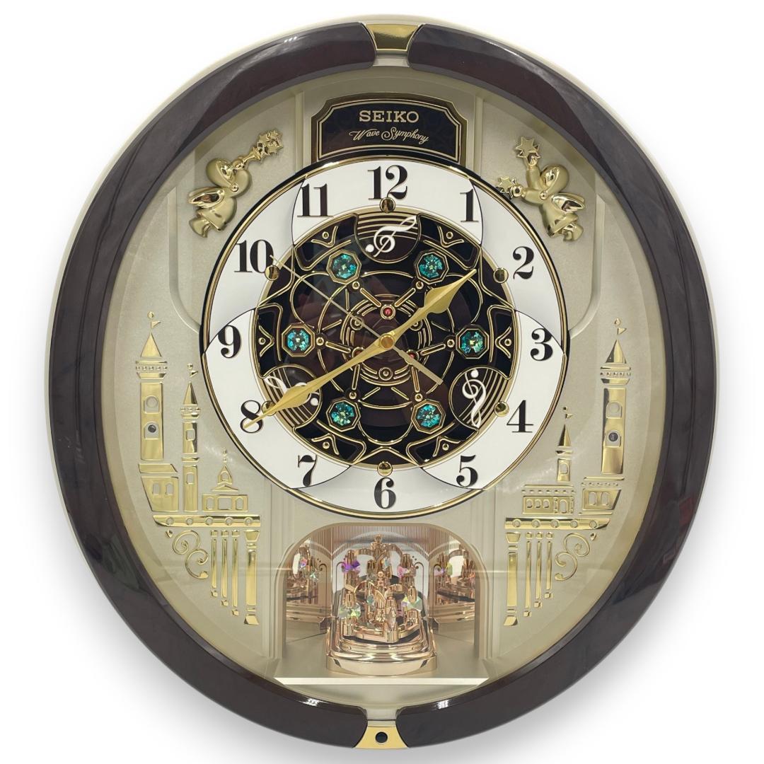 【美品】SEIKO からくり電波掛時計/トリプルセレクション 動作確認済