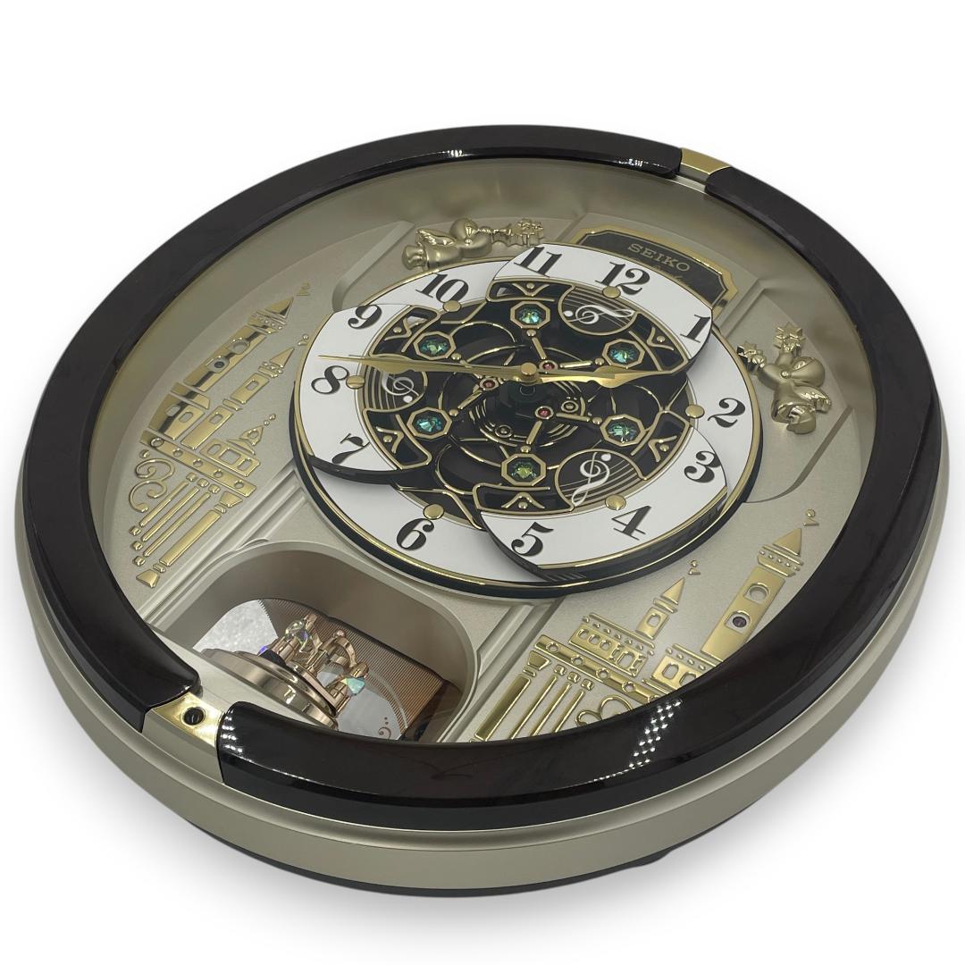 【美品】SEIKO からくり電波掛時計/トリプルセレクション 動作確認済