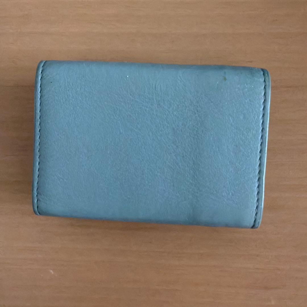 BALENCIAGA 三つ折り財布 ライトブルー