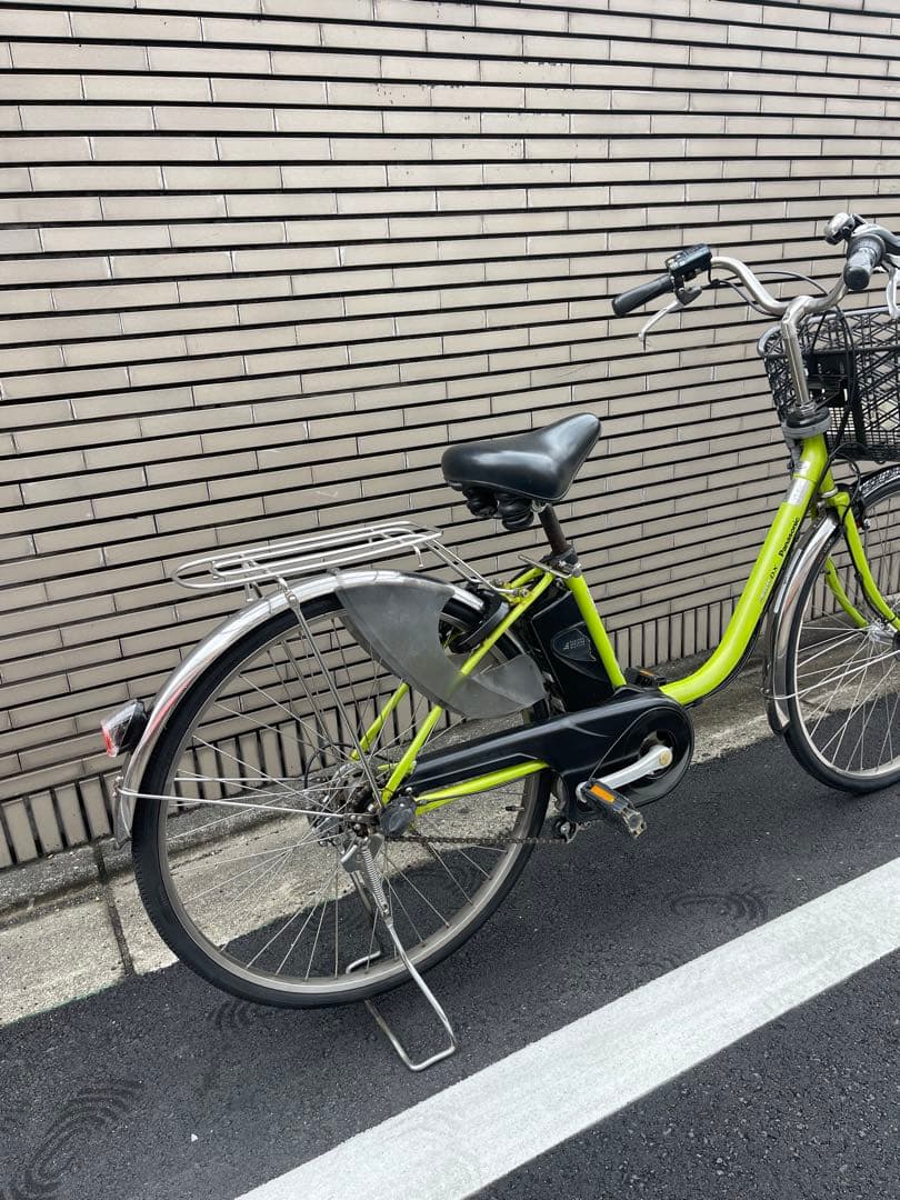 パナソニック電動アシスト自転車 ライムグリーン バスケット付き26CPXL06
