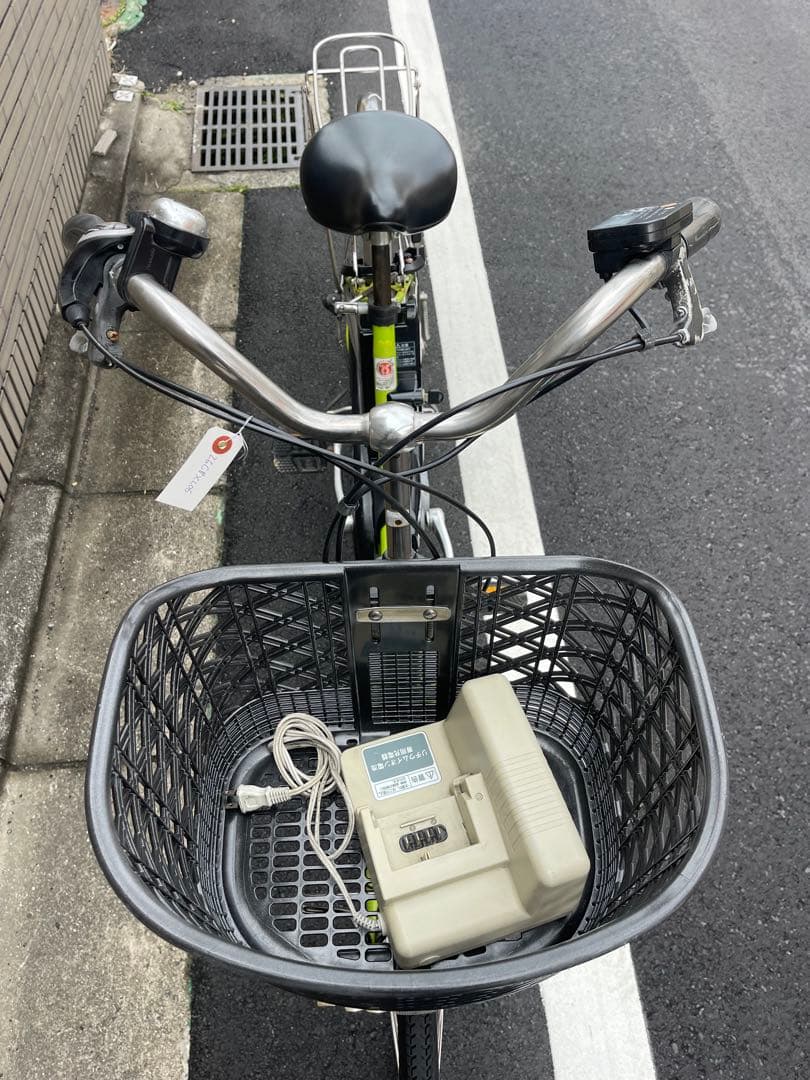 パナソニック電動アシスト自転車 ライムグリーン バスケット付き26CPXL06