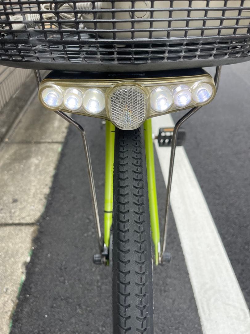 パナソニック電動アシスト自転車 ライムグリーン バスケット付き26CPXL06
