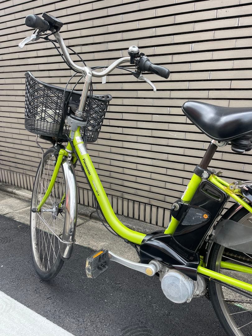パナソニック電動アシスト自転車 ライムグリーン バスケット付き26CPXL06