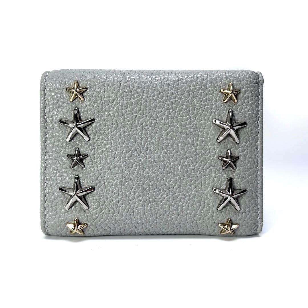 JIMMY CHOO コンパクトウォレット NEMO 三つ折り財布 スタッズ