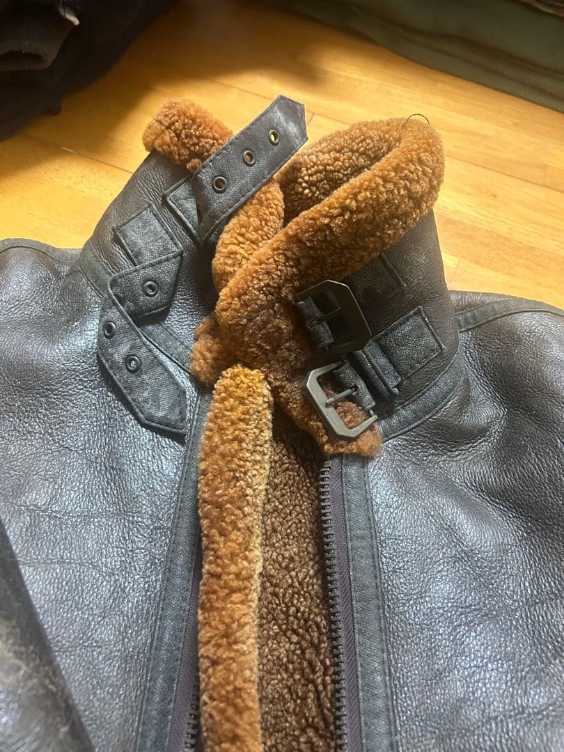 5*、様 Stussy old ムートン　B-3 マウンテン　レザー　ジャケット