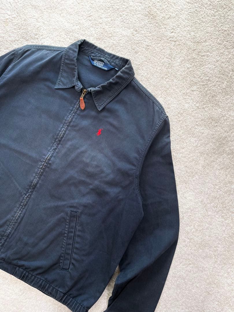 90s Polo Ralph Lauren ハリントンジャケット ネイビー XL