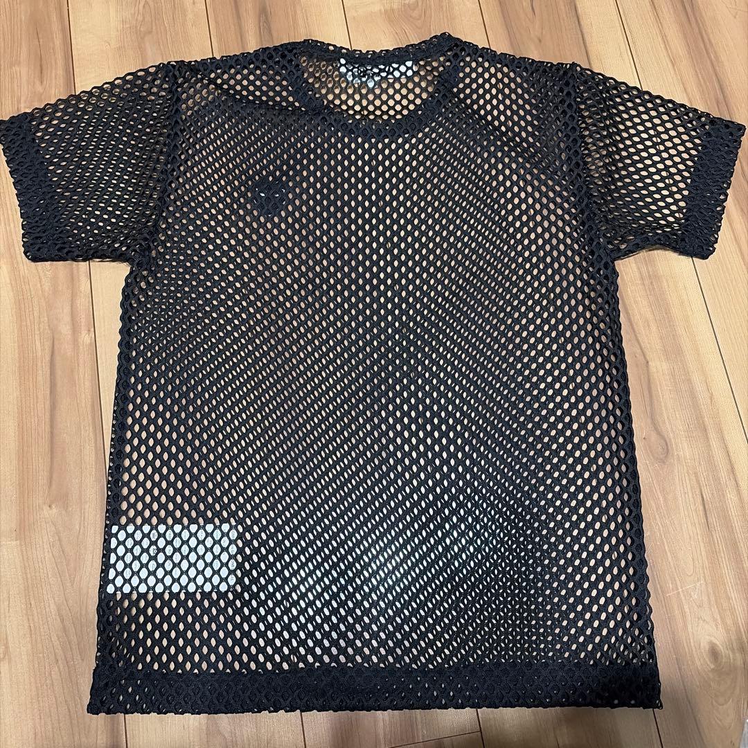 COMME des GARÇONS PLAY メッシュTシャツ S ブラック