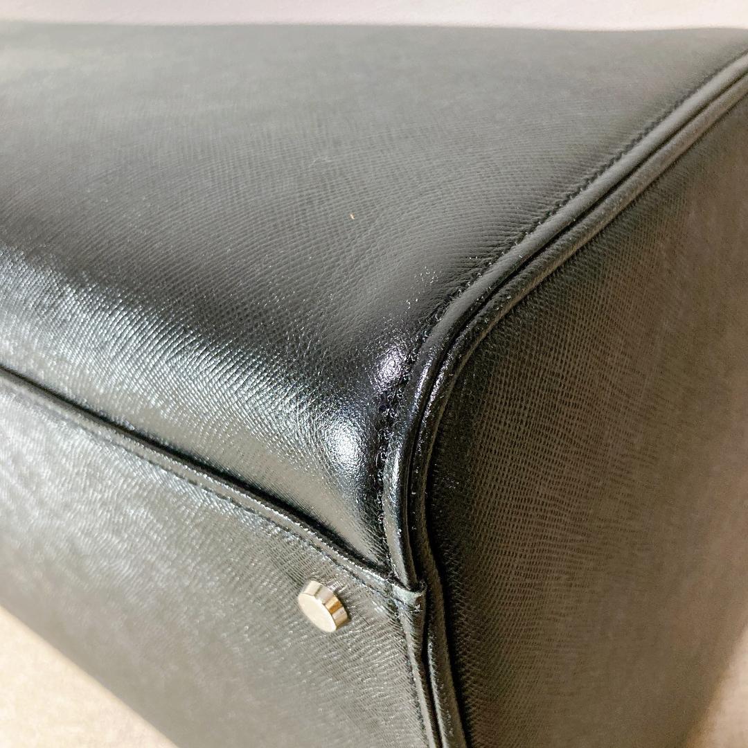 BURBERRY ボストンバッグ サフィアーノ Black