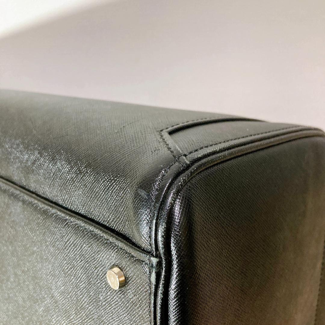 BURBERRY ボストンバッグ サフィアーノ Black