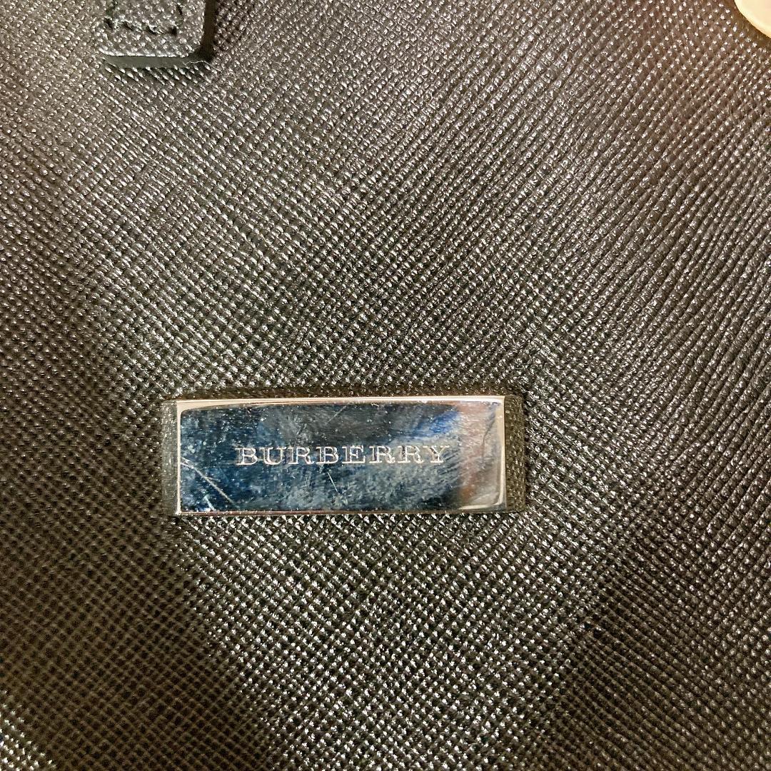 BURBERRY ボストンバッグ サフィアーノ Black