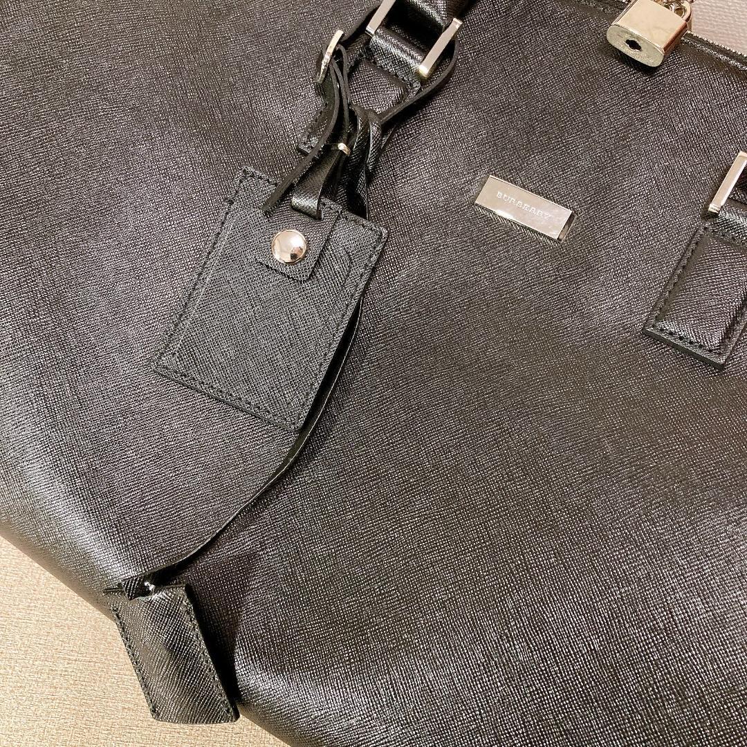 BURBERRY ボストンバッグ サフィアーノ Black