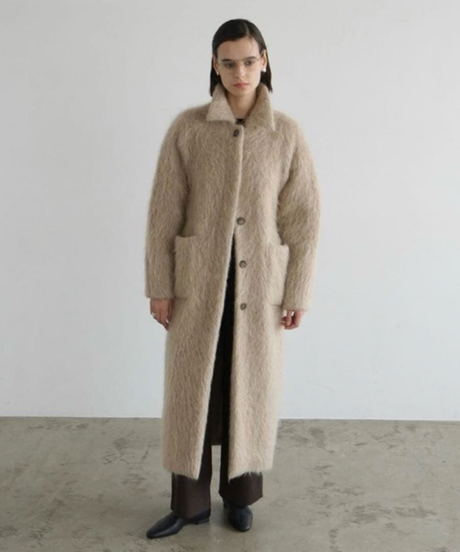 CLANE LONG SHAGGY LADY MAXI COAT ベージュ