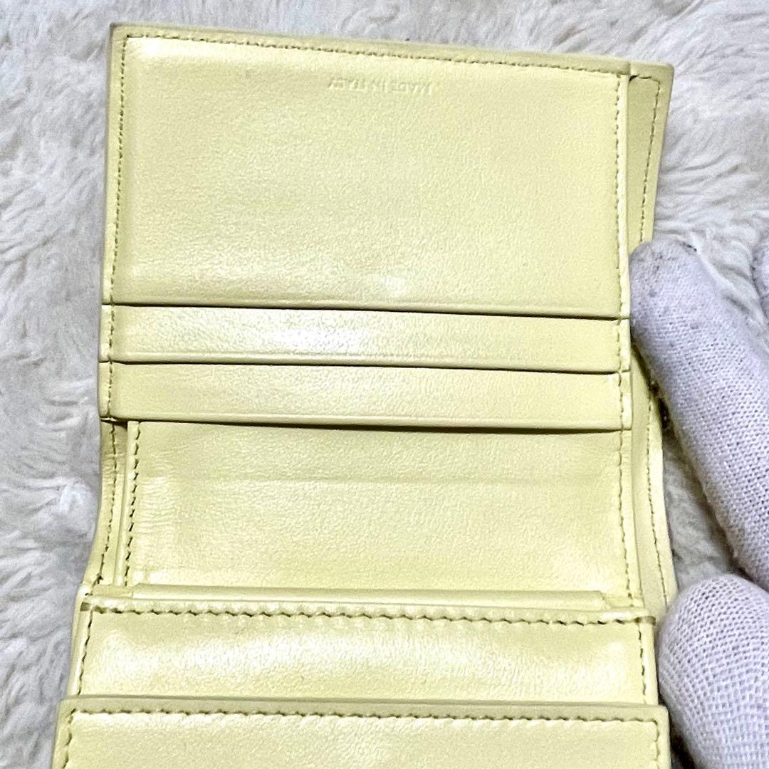 箱付 CELINE セリーヌ トリオンフ スモールフラップウォレット イエロー