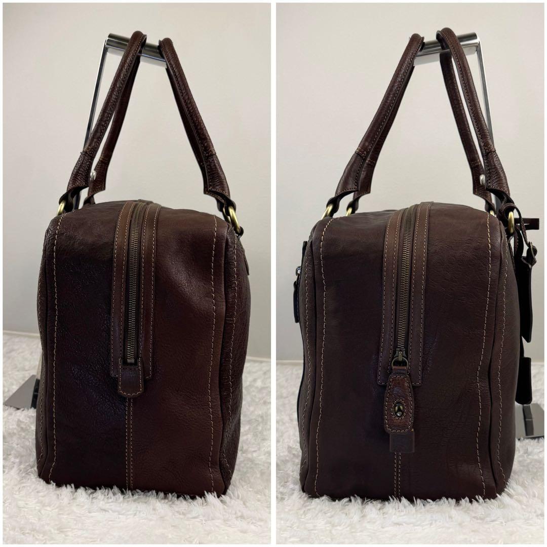 未使用展示品✨土屋鞄 トーンオイルヌメ 肩掛け 大容量 ボストンバッグ レザー