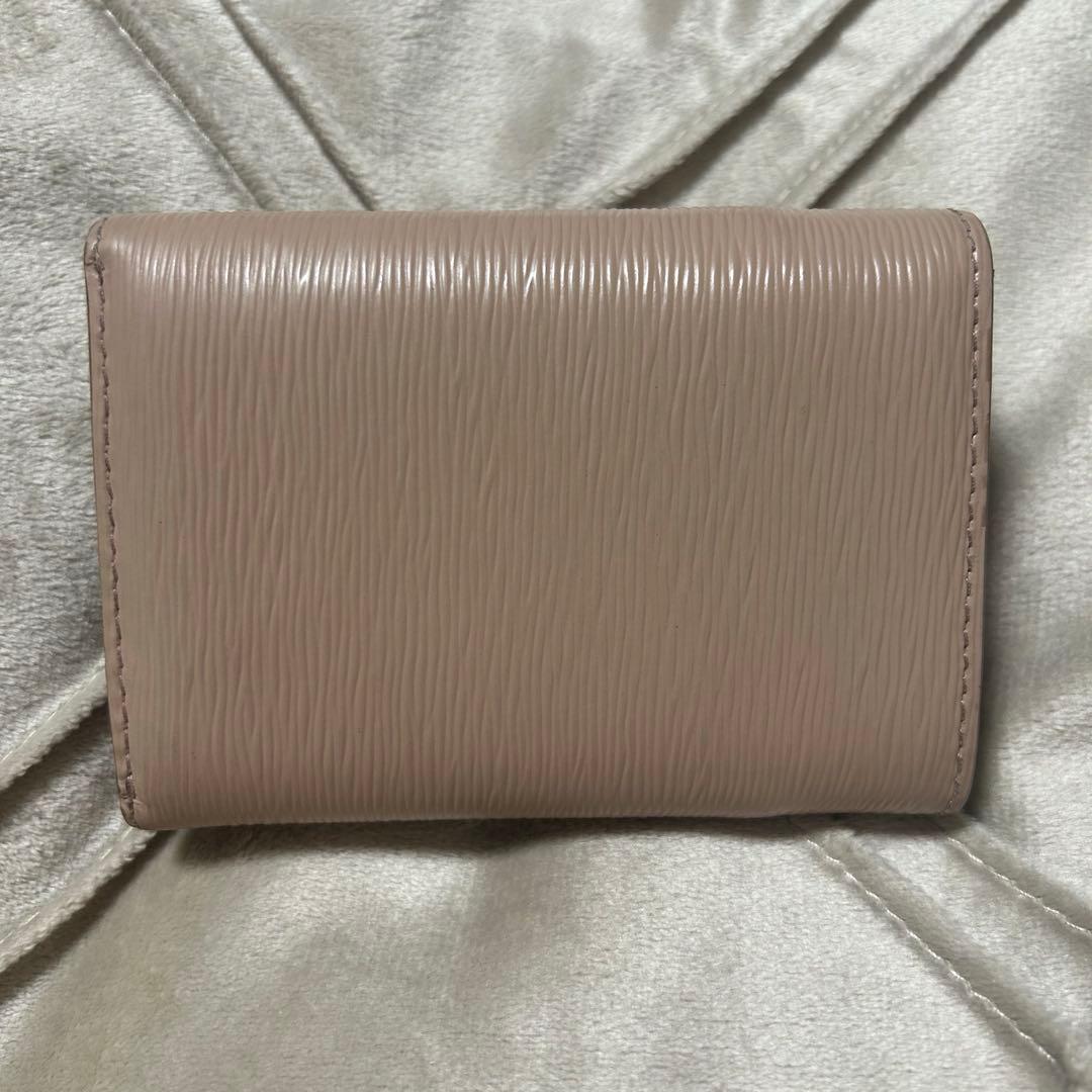 PRADA エピレザー 三つ折り財布 ベージュ