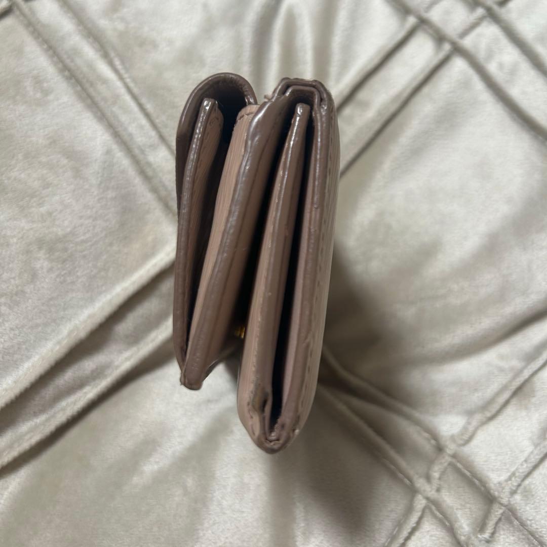 PRADA エピレザー 三つ折り財布 ベージュ