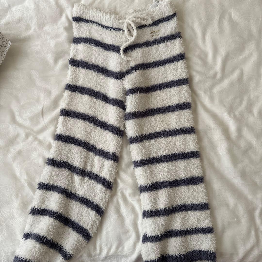 ジェラートピケ もこもこルームウェア 上下セット チャコールグレー