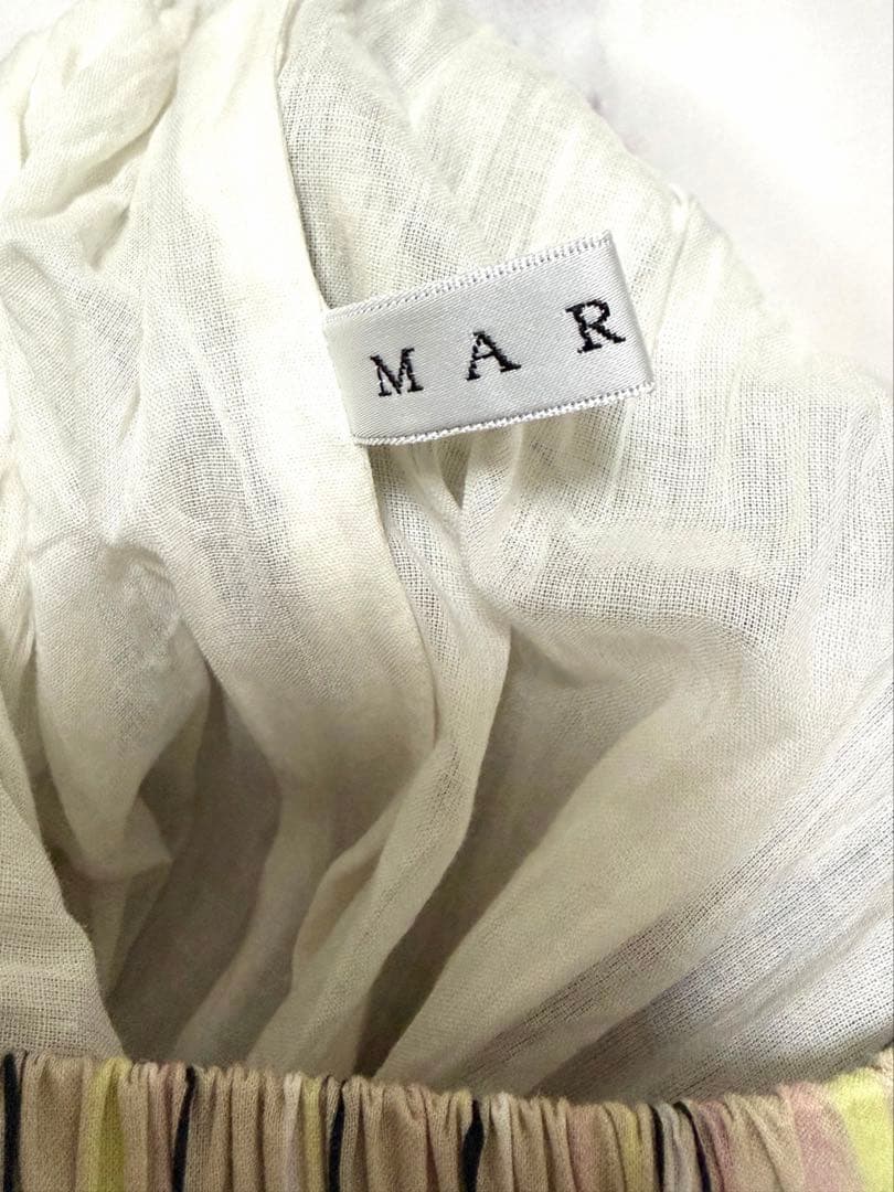 極美品✨MARIHA ティアードギャザースカート 草原の虹