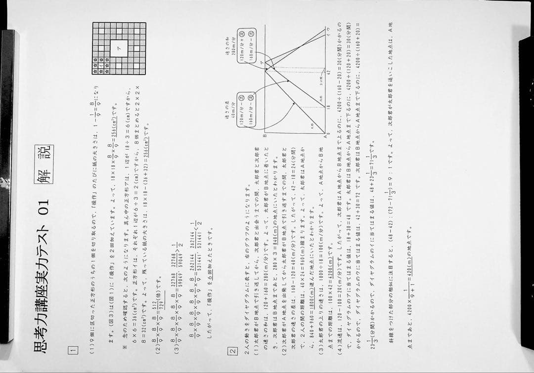 2023 ss単科　サンデーサピックス 思考力講座 実力テスト 6年 算数フル