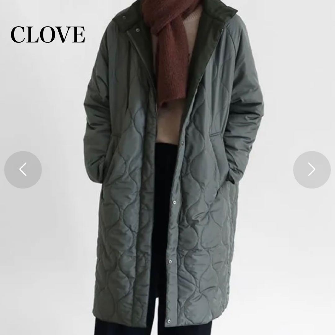 【美品】CLOVE クローブ　リバーシブル　スタンドカラー　ロングコート