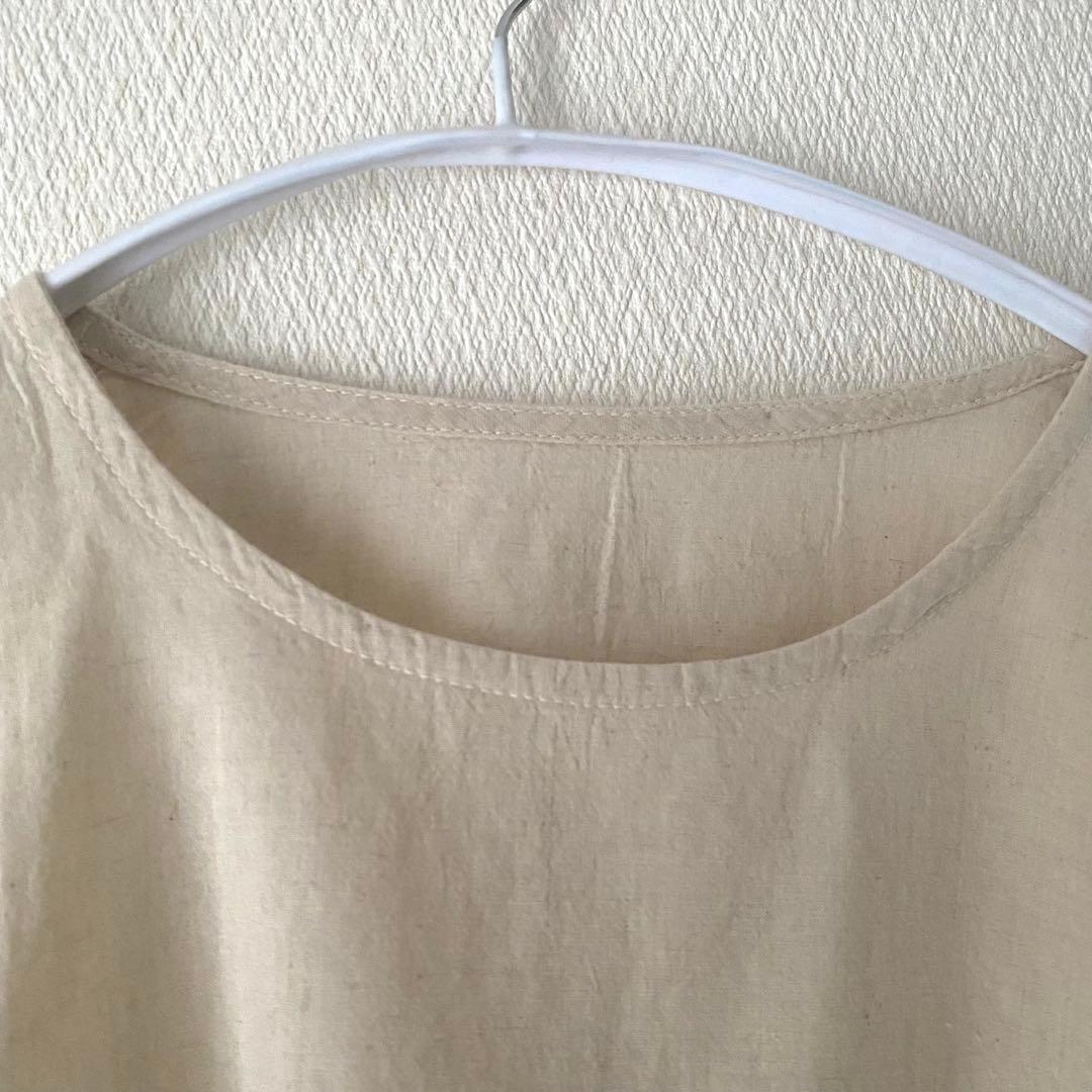 【匿名】ヂェン先生の日常着◇S生成 半袖シャツ カットソーショート Tシャツ